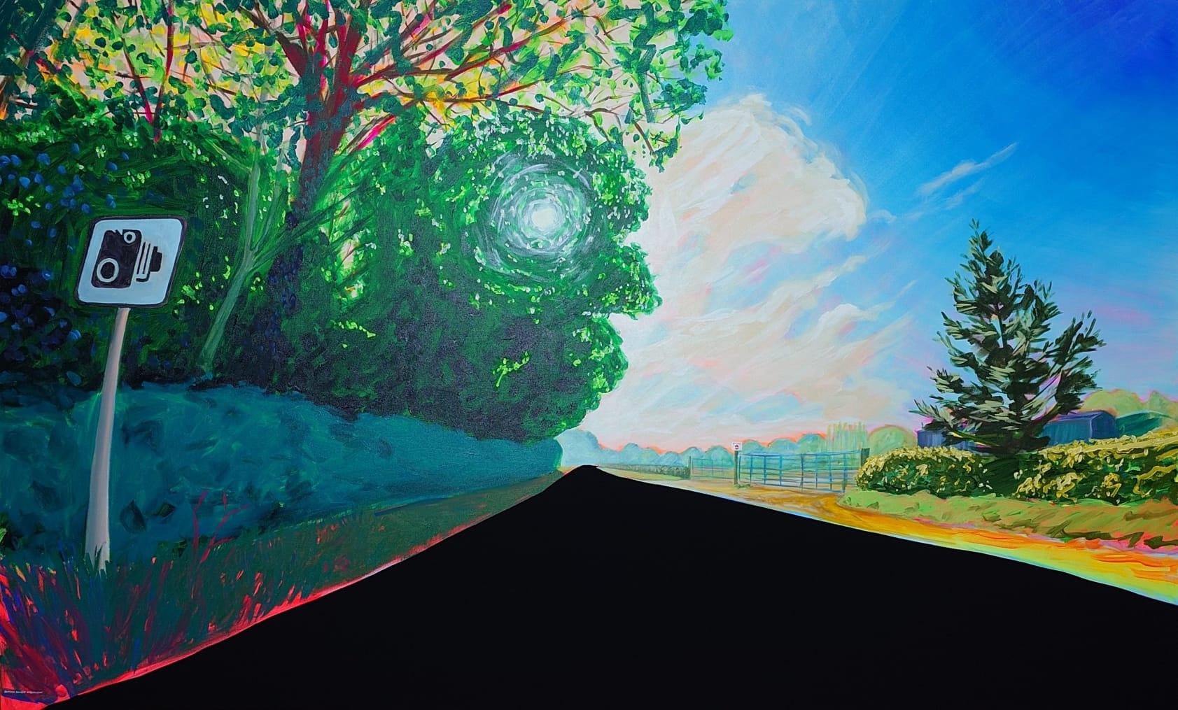 A337 (Battramsley), 91cm x 152cm, acrylic on canvas, 2025